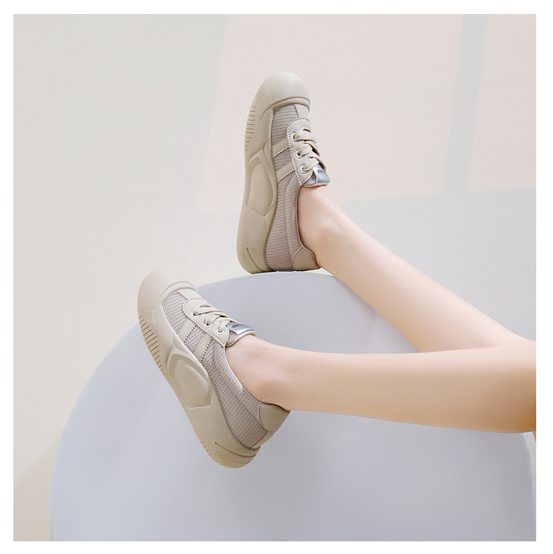 2024 verano nueva versión coreana ins blanco transpirable para mujeres, zapatos de tabla casuales de caña baja, zapatos de bizcocho de suela gruesa_voghion.com