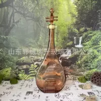Виски, вино, стеклянная бутылка для вина в форме инструмента, стеклянная бутылка для вина специальной формы, прозрачный набор для вина, графин для вина в форме гитары
