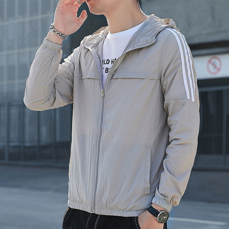 Sun Protection Clothing Men's Ultra-thin Breathable Ice Silk Summer Men's Fishing Sun Protection Clothing Men's Take-away Skin Trunkcoat Cardigan Jacket