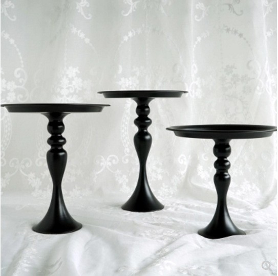 Plato de pastel negro, accesorios de fotografía de alimentos, estantes de pastel de hierro forjado, mesa de postres, plato de bocadillos creativo