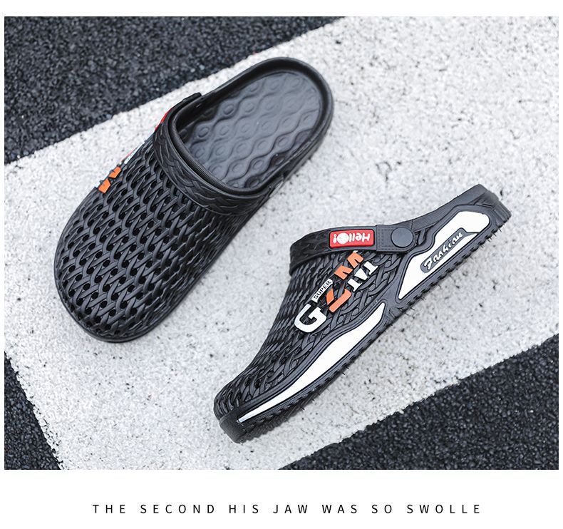 Men's Thick Soled Breathable Sports Clogs With Comfortable Cushion_voghion.com
