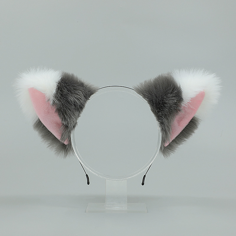 代装手作りぬいぐるみlolita猫耳カチューシャkc髪飾り獣耳飾り狐耳ヘアピン