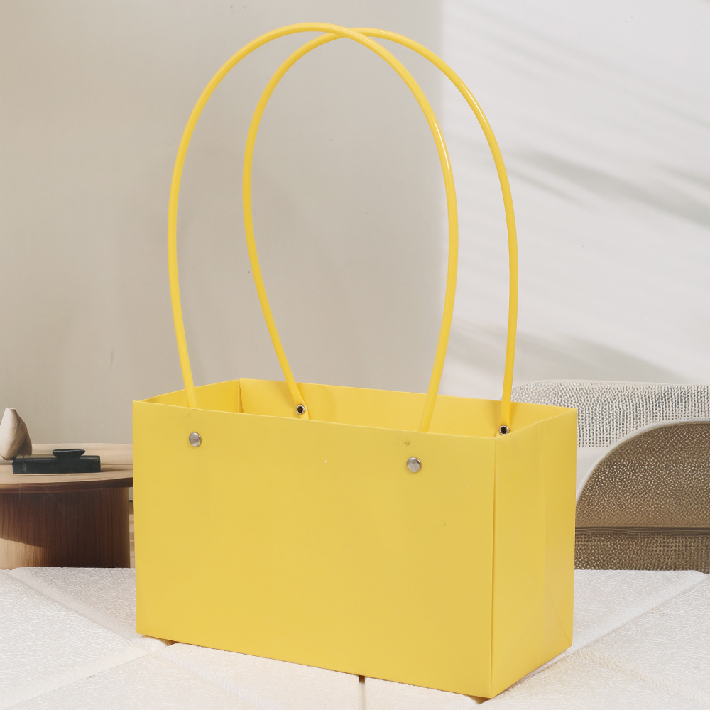Día de la Madre Macaron Bolsa de arreglos florales portátil Embalaje de flores al por mayor Bolsa de embalaje de ramo impermeable Caja de flores florales Canasta
