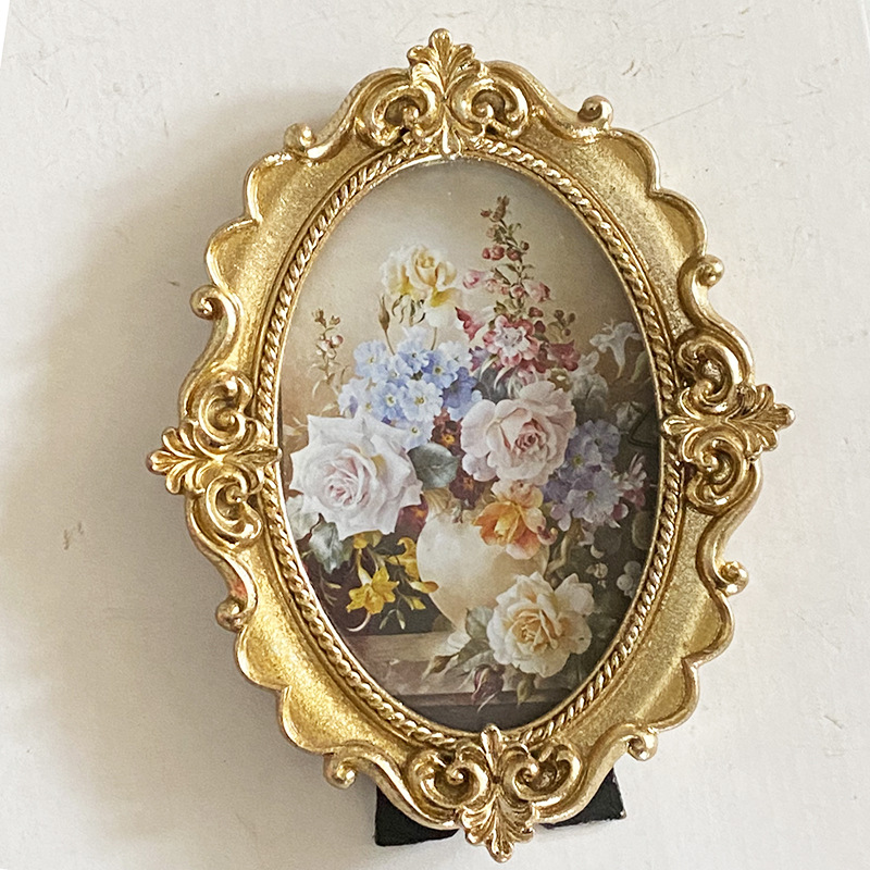 Resin Frame European Style Dining Room Bedroom Living Room Entrance Mural Background Wall French Decoration Golden Resin Frame