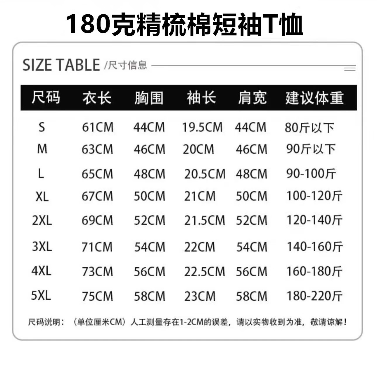 S180 Combed Cotton T-Shirt - Men's Solid Color Half Sleeve Tee - Detail 3