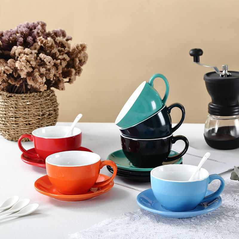 European-Style Ceramic Coffee Cup Set, Professional Latte Art Cup, Latte Cup, Cappuccino Cup, Zeita Cup, Fancy Design