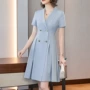 职业夏季短袖通勤连衣裙