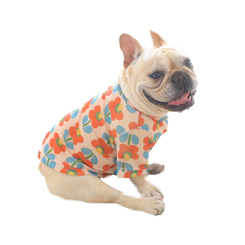 Summer mesh pet sun protection clothing breathable and cool small dog sweatshirt T-shirt Teddy small dog dog clothes