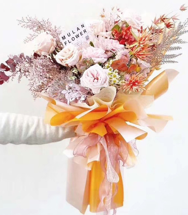 5ZW卡滨纸追光者鲜花包装纸珠光膜花束双色包花雾面纸韩素纸花店