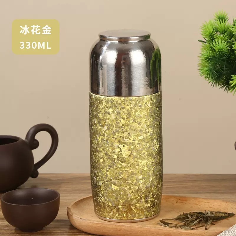 简约小巧钛杯纯钛保温杯小容量迷你女士内外钛合金茶水分离泡茶杯|undefined