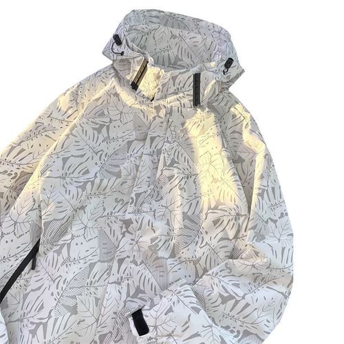 American-style combat jacket for men, spring and autumn version, cool rebel high-street fashion brand, couple's turtleneck hooded utility jacket.