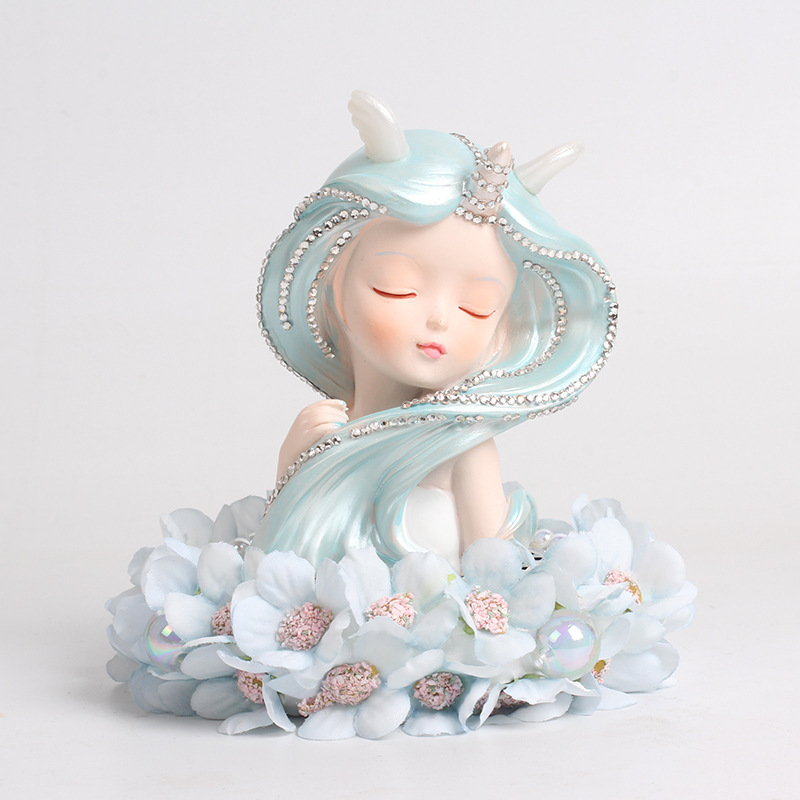 Nuevos productos creativos Adornos de aromaterapia para interiores de automóviles Hermoso ángel y base de flores que contiene piezas de fragancia y fragancia duradera