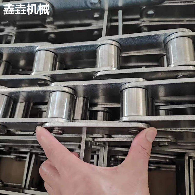 大节距弯板链条双节距带耳滚子输送链c2062锰钢重型工业传垒德株