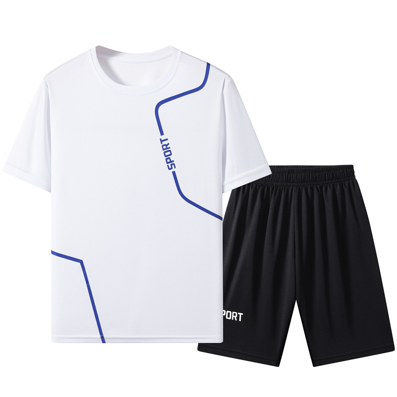 Hombres y mujeres de verano para niños nuevos trajes casuales para hombres pantalones cortos de mangas cortas pantalones de secado rápido trajes deportivos para hombres
