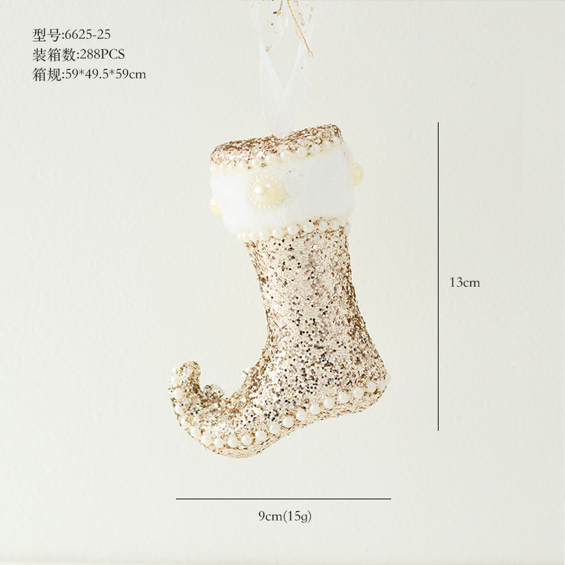 Nuevos productos transfronterizos ins Bola de Navidad de champán de alta gama Paquete de regalo Muletas Bola pintada de forma especial Colgante de decoración navideña