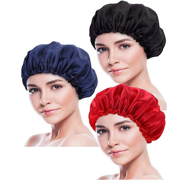 Cross-border women's single-layer lace colored nightcap hair care cap shower cap home cap chemotherapy cap beauty care cap