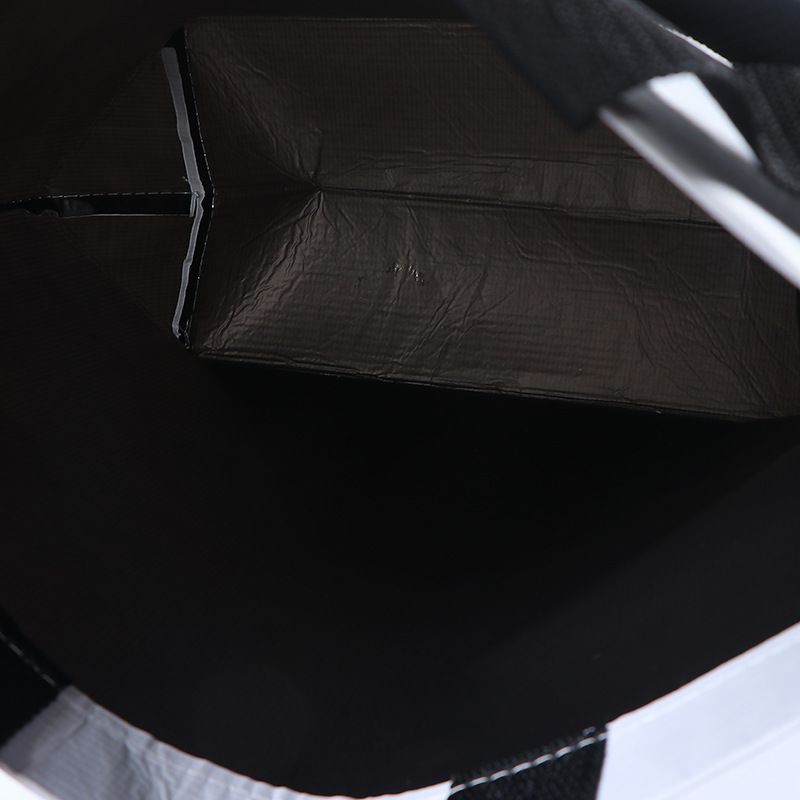 Bolsa de tela laminada Lixin en blanco, bolsa de compras rpet ecológica, publicitaria, de gran capacidad, impermeable, para ropa, personalizable