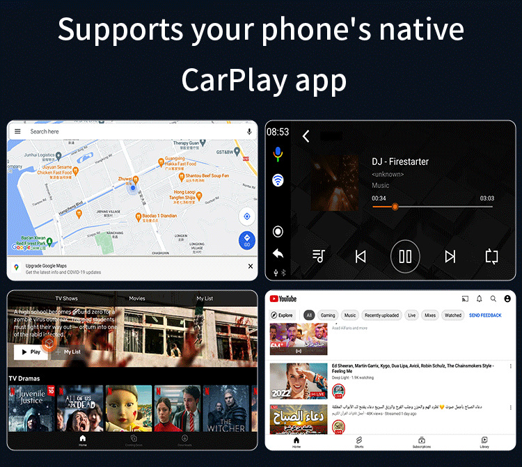 Cross-Border Carplay Box Mini Wired to Wireless Adapter for Apple and Android Auto Suitable for Car Machine Connectivity Conversion Box