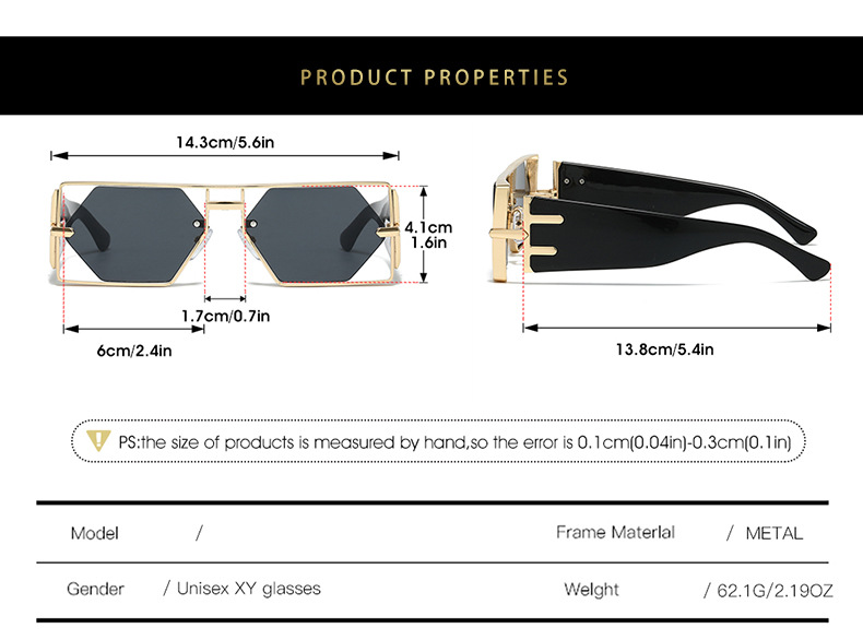 Occhiali da sole alla moda Hip-Hop Ins con montatura a goccia da uomo, stile 2025_voghion.com