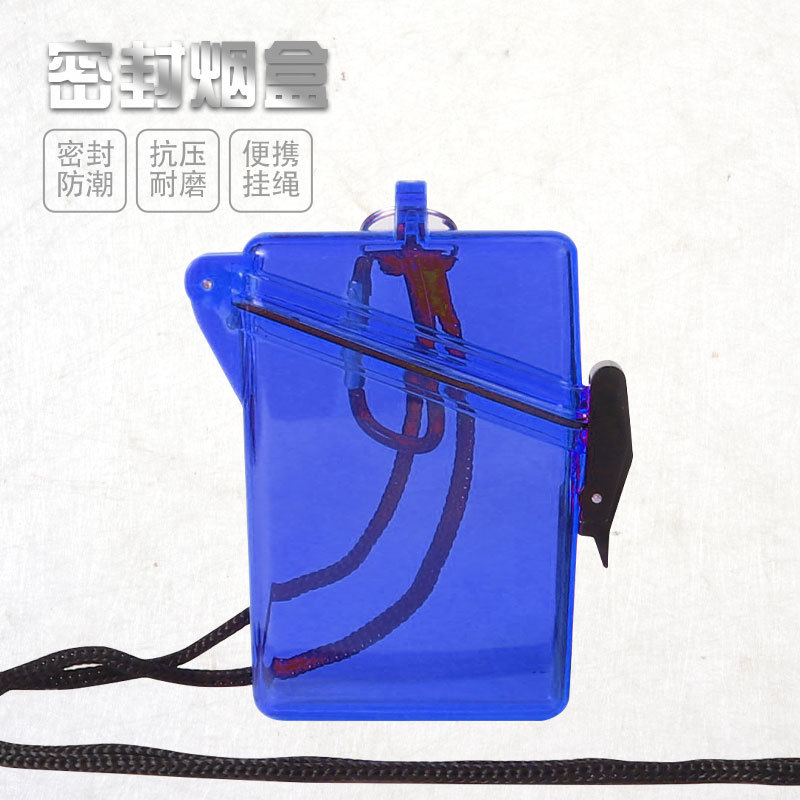 플라스틱 방수 담배 상자 경사 매달려 투명 파란색