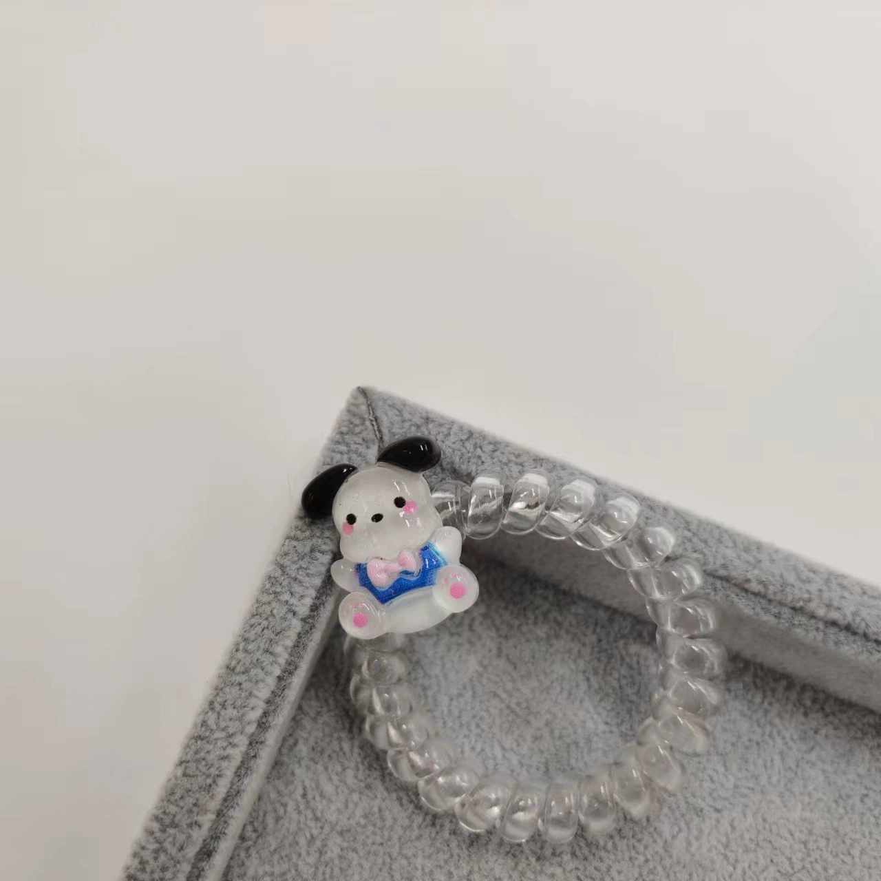 Серия Sanrio Yugui Dog Kuromi, партнер, телефон, спираль для волос, стрижка, браслет для подруги, прекрасная завязка для волос