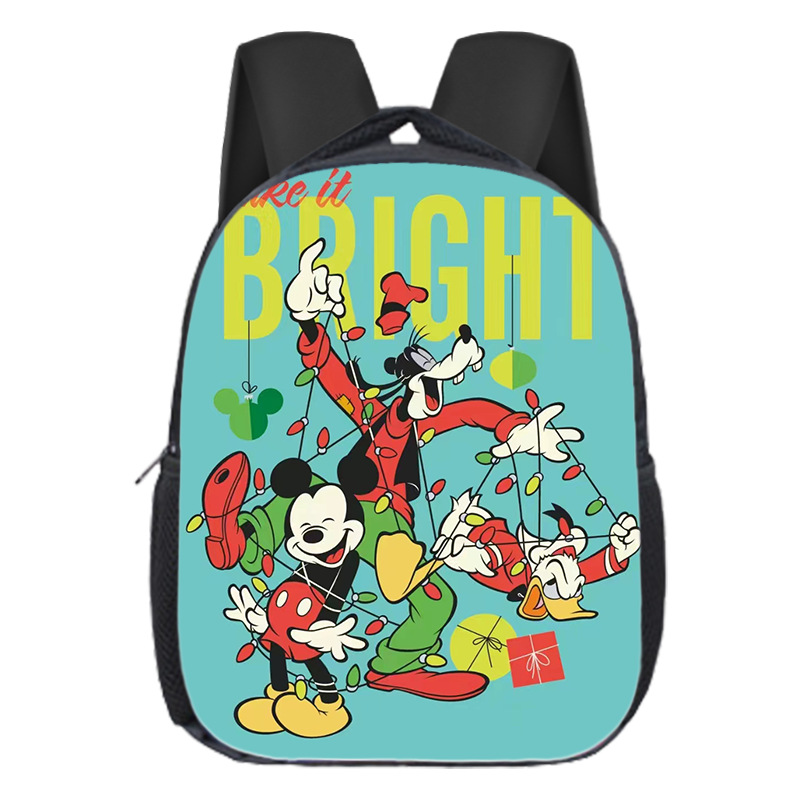 Mochila escolar popular de Mickey para niños, mochila de jardín de infantes, dibujos animados, linda, versátil, para estudiantes de primaria, mochila de gran capacidad, ligera