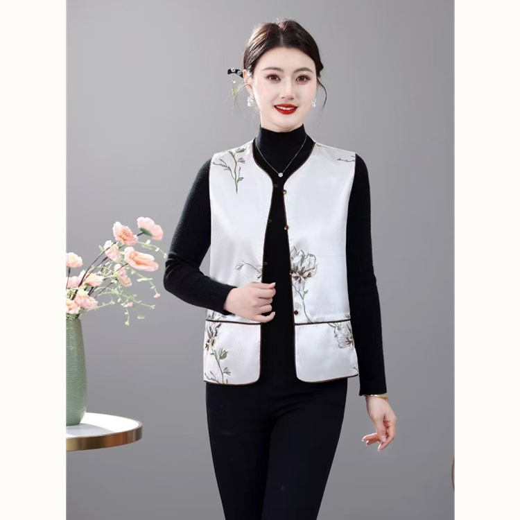 Spring and Summer New Chinese Style Vest for Women, Retro Ethnic Style Waistcoat, Artistic Waistcoat, High-End Top