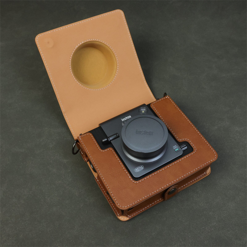 For Fuji Poroflic instax wide evo camera bag protective leather case storage bag shell
