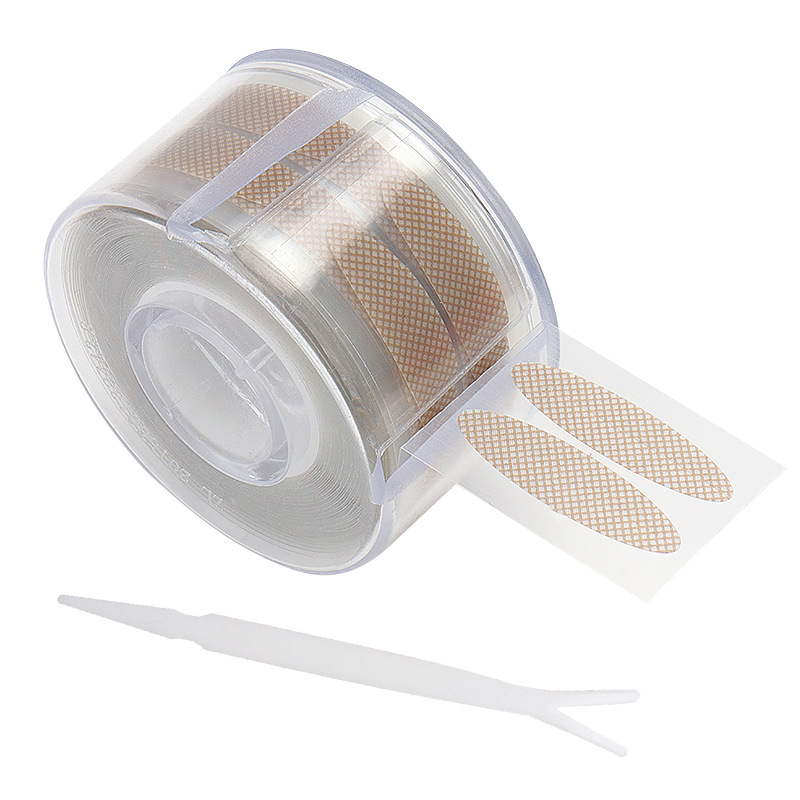 Venta al por mayor transpirable invisible doble párpado pegatinas inconsútil natural injerto belleza pegatinas malla encaje doble párpado 600 pegatinas