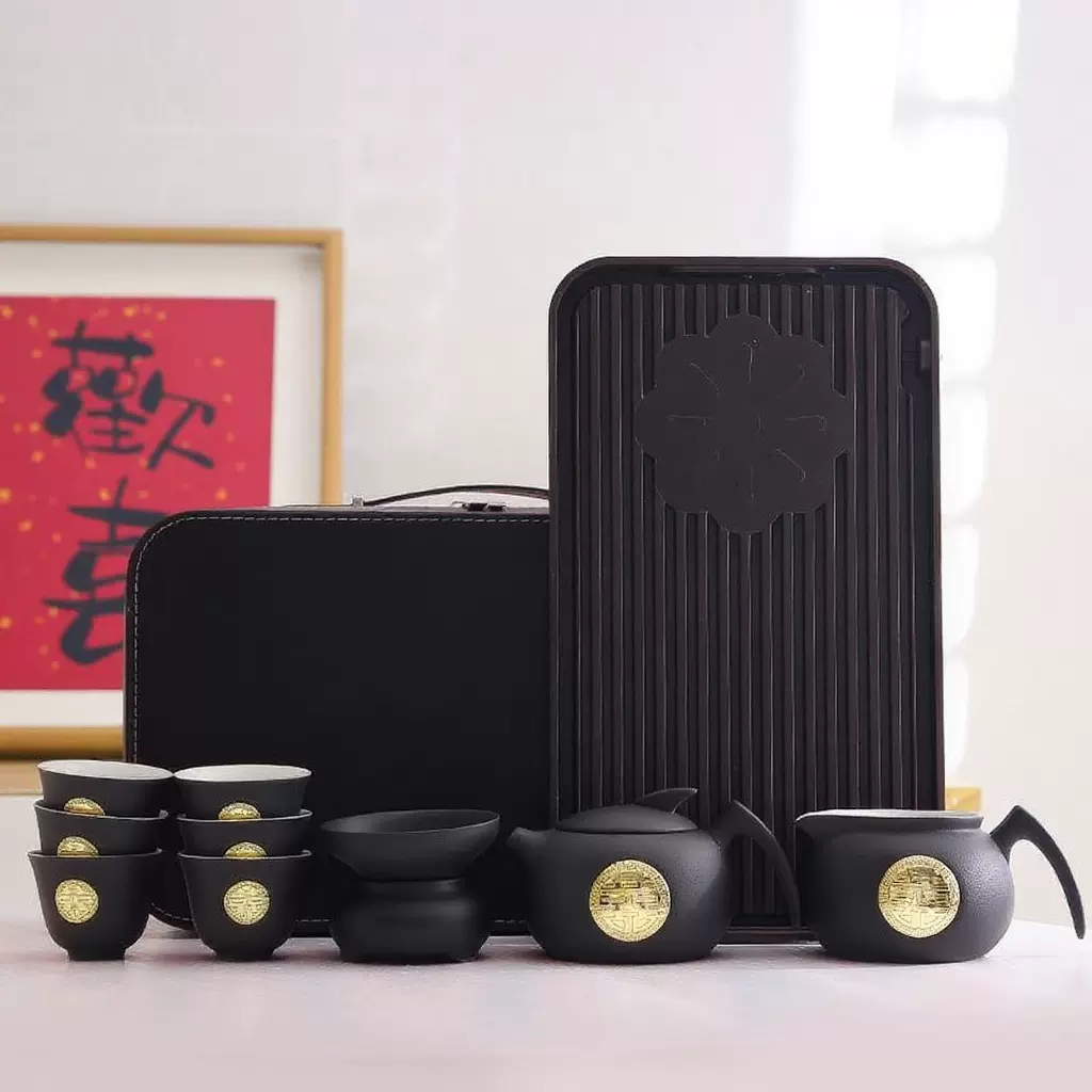 功夫茶具套装便携式户外旅游泡茶露营装备套装茶具套装室内泡茶器