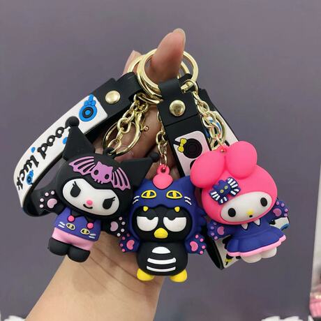 Sanrio Keychains Genuine Cartoon Sanrio Doll Keychain Pendant Female Cute Kuromi