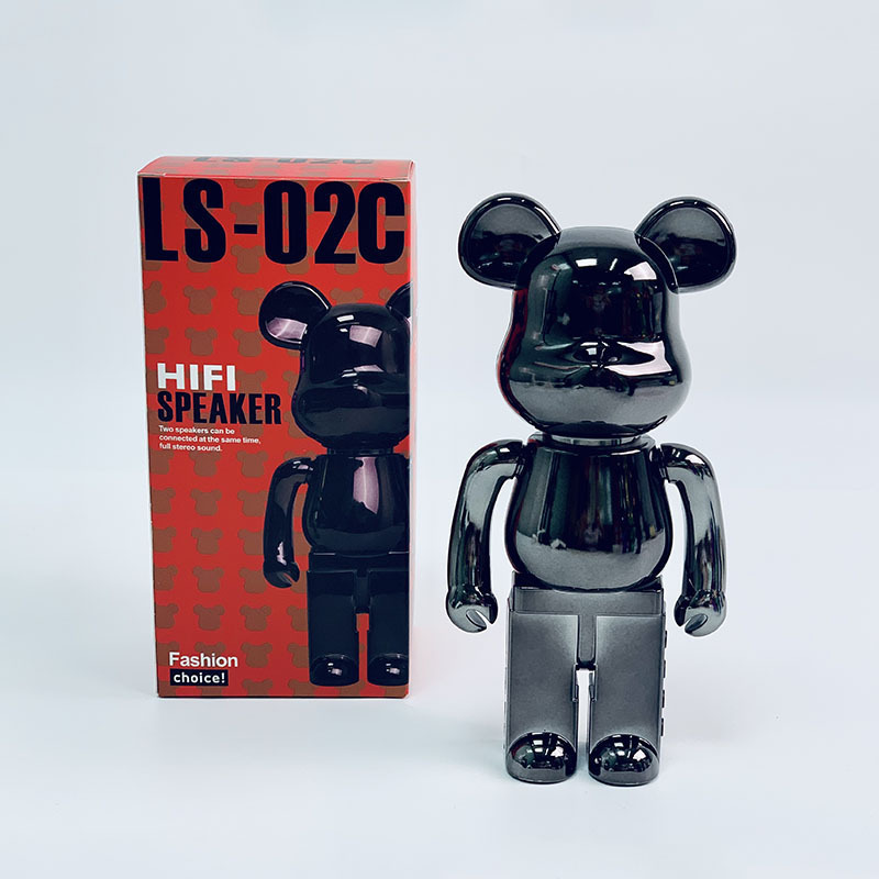 工场ホット贩売ワイヤレスbluetoothスピーカーLS-02ミニ暴力クマ絵画落书きメッキオーディオ漫画ギフト|undefined