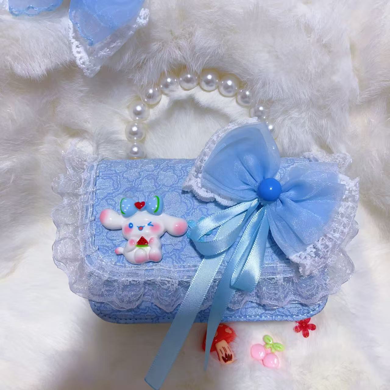 Bagos de hombro para niños primavera y verano frescos bolsos de perlas para niñas Aisha pequeña princesa bolsos de mochila de estilo extranjero