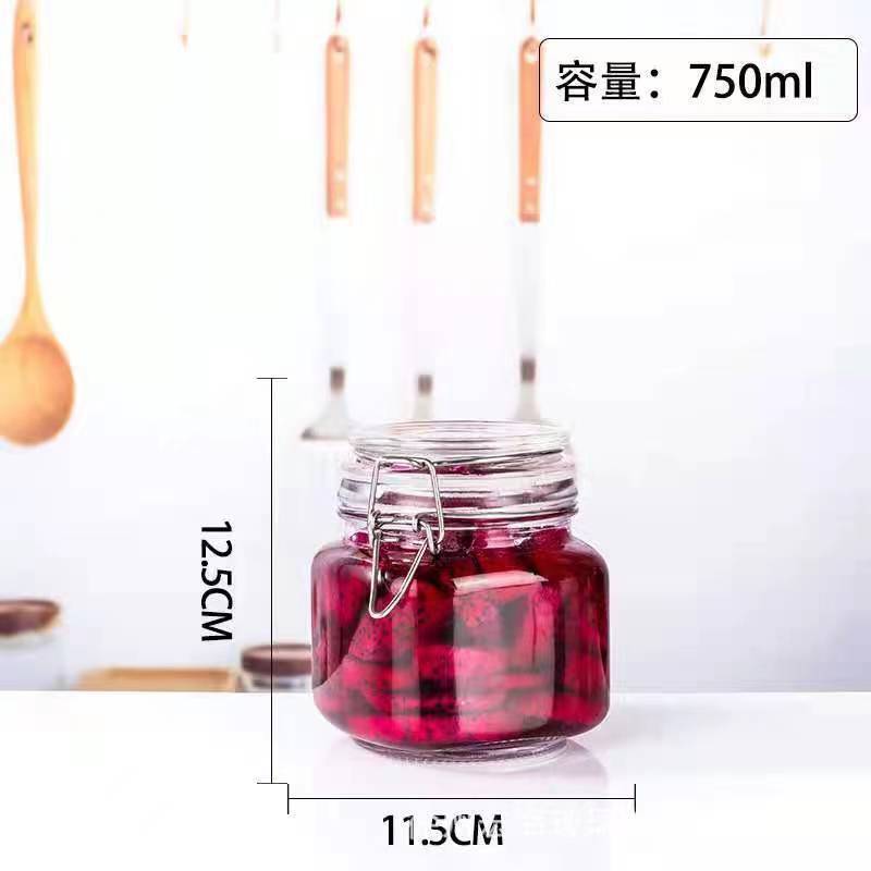 玻璃密封罐卡扣储物罐泡酒泡菜坛子茶叶储存罐子果酱瓶蜂蜜瓶|undefined