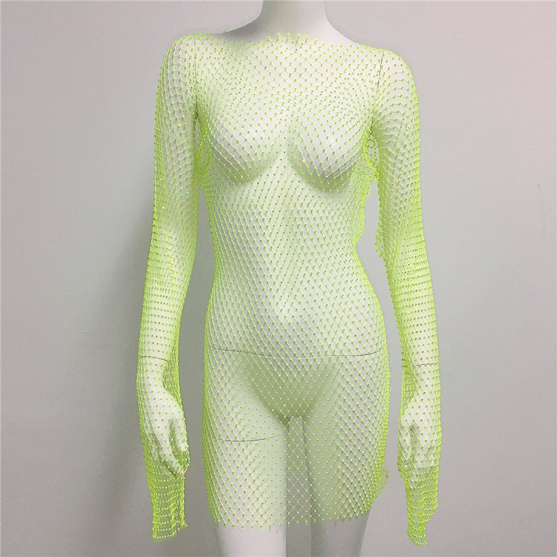 그린 크루넥 스커트