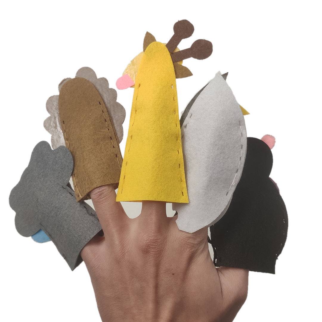 毛毡指偶五种动物创意儿童玩具礼品diy益智可定制 拿货批发价 指偶 玩具 毛毡 外贸货源 创意 Diy 玩具 采购 批发 上 Www Pf521 Com