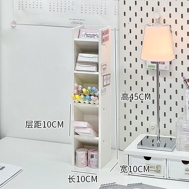 デスクトップコーナー収納ラック学生寮文具化粧品デスクワークステーション改修三角形多層収納本棚|undefined