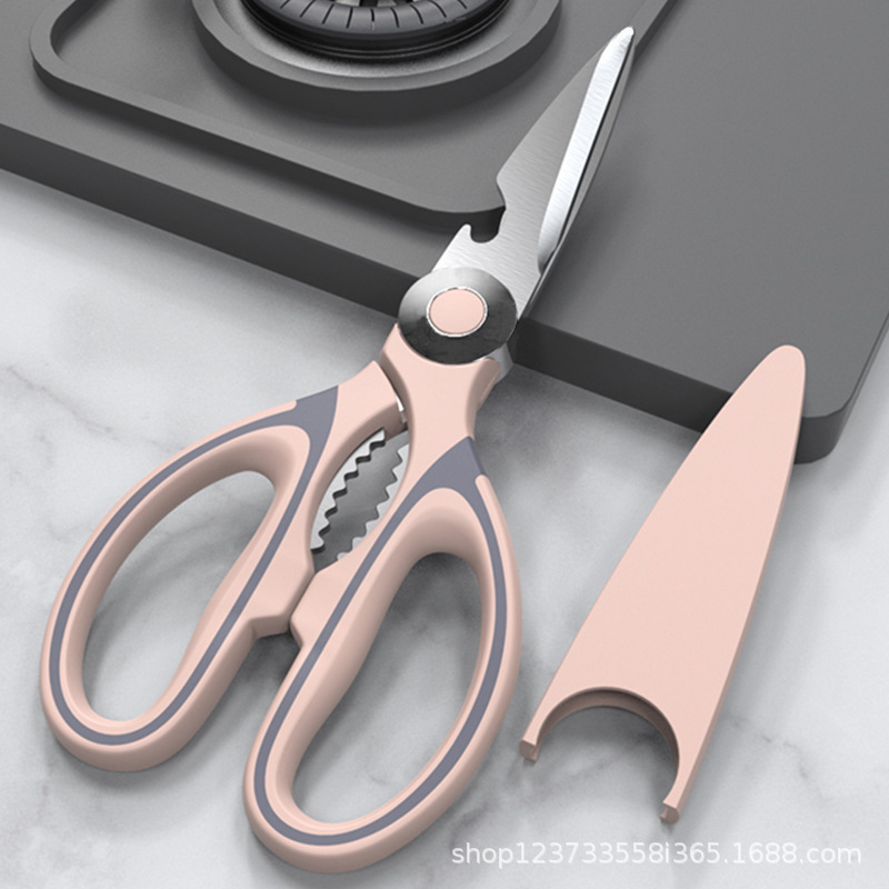 Kitchen scissors multifunctional stainless steel powerful chicken bone scissors food supplement barbecue duck fish bone scissors panda scissors