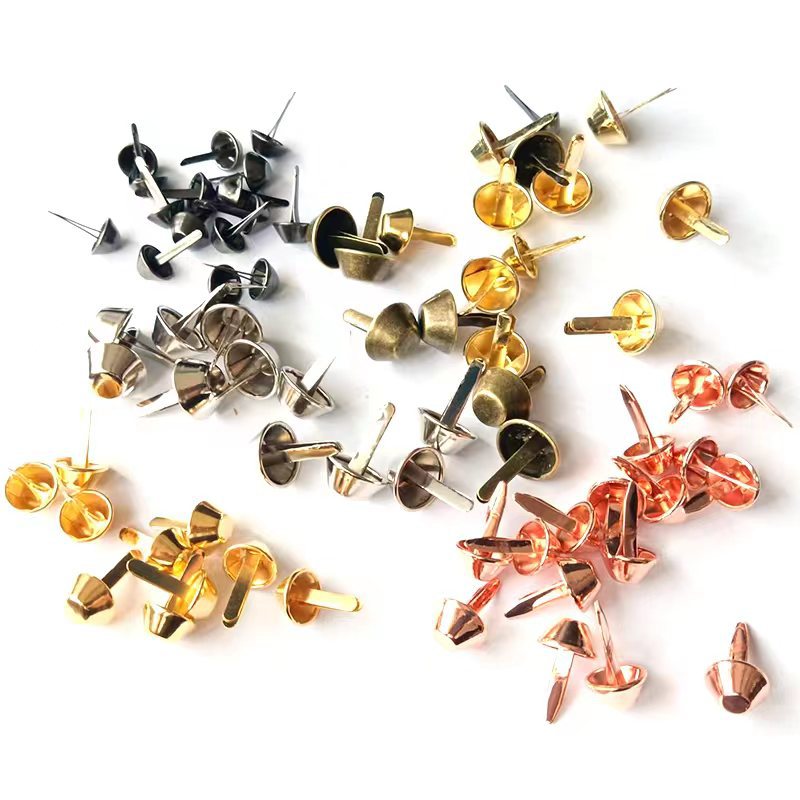 水桶钉 圆头装饰泡钉包包底座两脚泡钉铁分叉二脚钉箱包五金配件