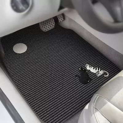 Simple diatomite car floor mats, non-slip, water-absorbent, wear-resistant, universal carpet-style, dirt-resistant, single-piece car mats, complete set of floor mats