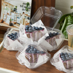 ネット赤弁当ケーキ箱包装カットティラミスデザート焙煎洋菓子透明分注包装箱