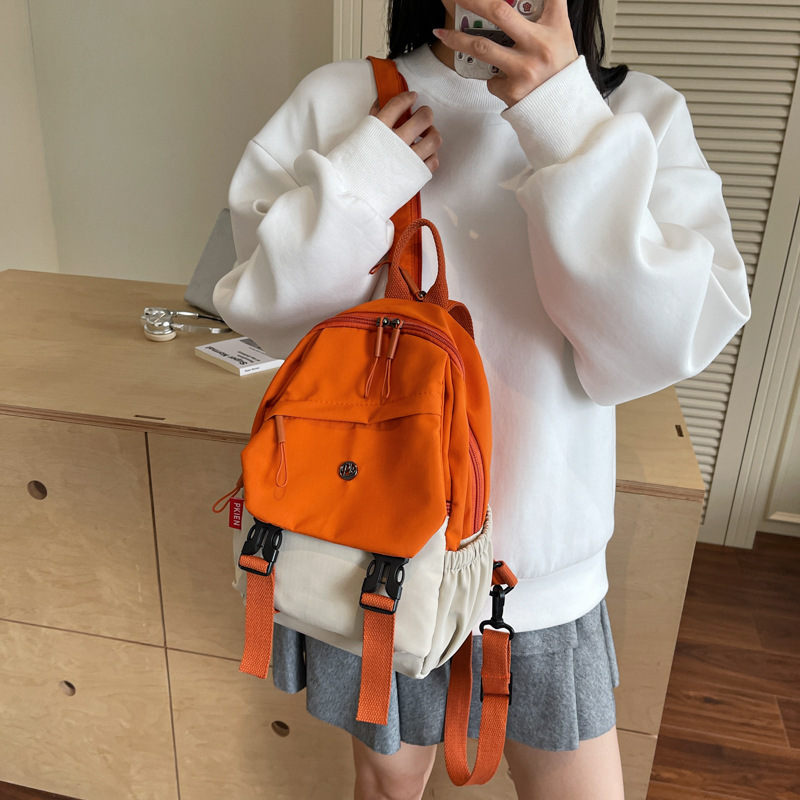 双肩包女大容量2025新款小众韩版布袋学生书包高级感夏季双肩背包|undefined