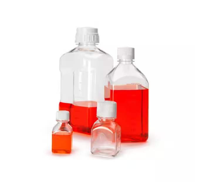 Nalgene耐洁2019系列培养基瓶 PETG无菌培养液储存方型瓶无热源25