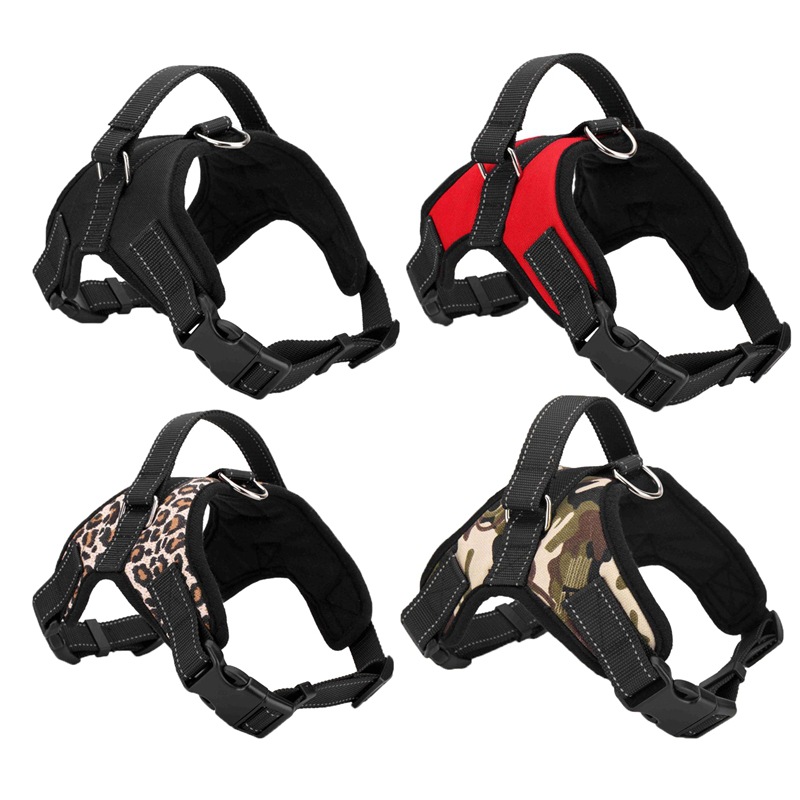 廠家直銷中大小型犬防爆沖項圈套牽引繩金毛皮質可調節寵物胸背帶