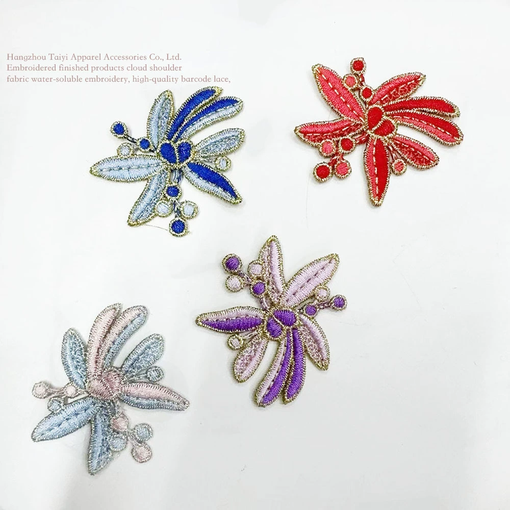 Хорошая вещь цветной бант декоративный оптовая европейская пряжа водорастворимая вышивка маленькие цветы