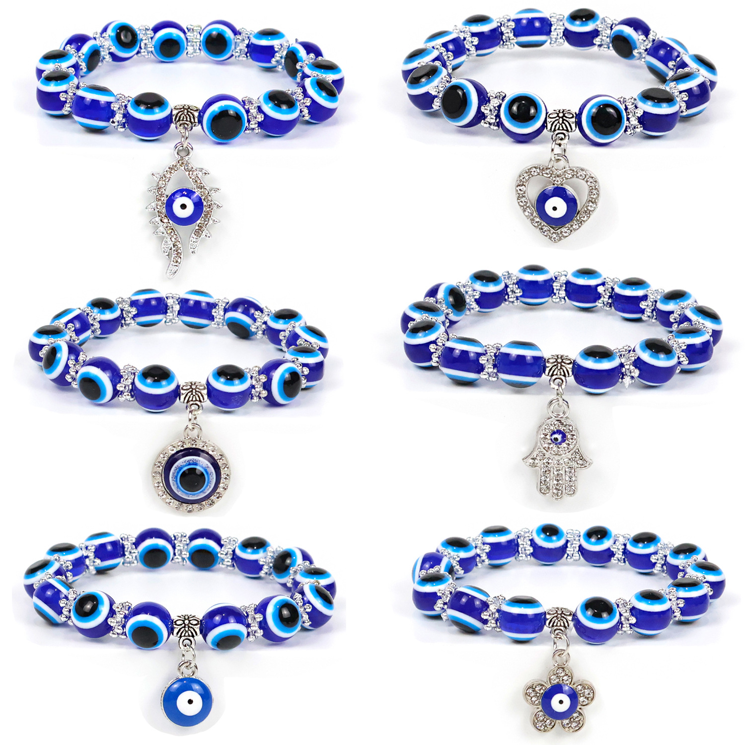 blue ethnic beaded bracelet