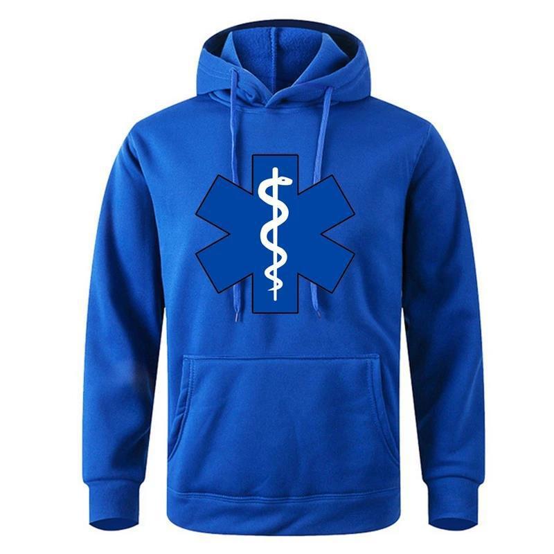 EMT ambulance Printing Hoodies Mens Personality Fashion Hood