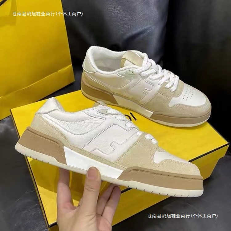 拼色复古黑白熊猫f家情侣板鞋运动休闲小白鞋女秋大码小众F德训鞋