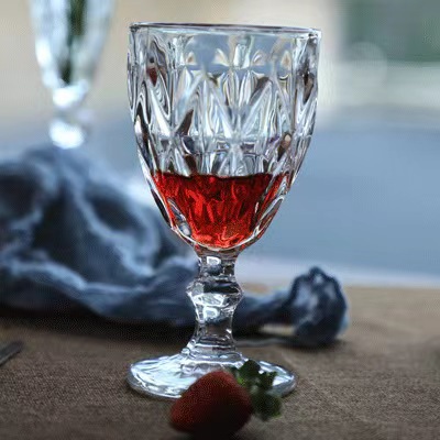 Fábrica directa copa de vino de vidrio copa de champán de color espesa copa de vino retro europea