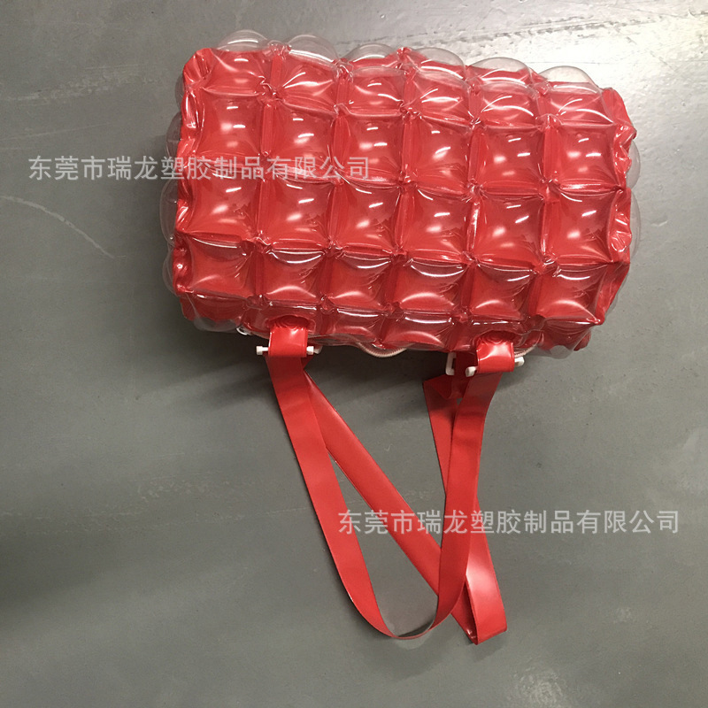 东莞生产加工 pvc购物泡泡袋 加厚防水包充气PVC包包